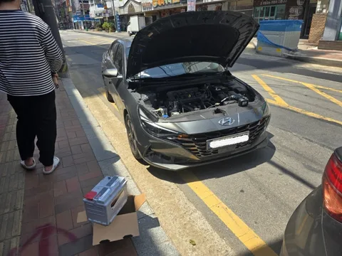 아반떼CN7 출장배터리교체 인천서구 검단 방문 업그레이드 가격 안내~!